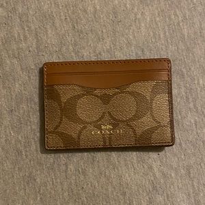 Coach Slim Card Case in Signature Canvas